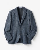 【ドゥクラッセ/DoCLASSE / MEN】の尾州の匠・ラッセル編みニットジャケット 杢ブルー|ID: prp329100004780921 ipo3291000000034686248