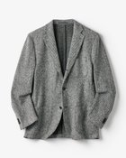 【ドゥクラッセ/DoCLASSE / MEN】の尾州の匠・ラッセル編みニットジャケット ブラック&times;ホワイト|ID: prp329100004780921 ipo3291000000034686249