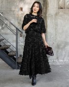 【ドゥクラッセ/DoCLASSE】のドレープジャカード・Aラインスカート 人気、トレンドファッション・服の通販 founy(ファニー) ファッション Fashion レディースファッション Fashion for Women スカート Skirts Aライン・フレアスカート A-Line & Flared Skirts 新作・新入荷 New Arrivals / New In ジャカード／ジャガード Jacquard, Woven Pattern セットアップ Set-Up, Coordinated Outfit ドレープ Drape, Draping Fabric フリンジ Fringe, Tassel フレア Flare, Flared ベーシック Basic, Essential thumbnail ブラック|ID: prp329100004780925 ipo3291000000034686372