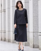 【ドゥクラッセ/DoCLASSE】のストレッチポンチ・ビジューセットアップ ミッドナイトブルー|ID:prp329100004780926