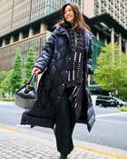 【ドゥクラッセ/DoCLASSE】の光沢タフタ・ダイヤキルトロングダウンコート ミッドナイトブルー|ID: prp329100004780927 ipo3291000000034686379