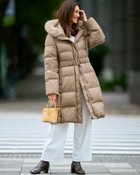 【ドゥクラッセ/DoCLASSE】のマットタフタ・2WAYファーロングダウンコート モカ|ID:prp329100004780929