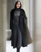 【ドゥクラッセ/DoCLASSE】のマジカルサーモ・エコファーショールコート ブラック|ID:prp329100004780930