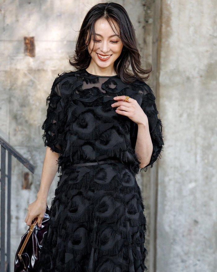 【ドゥクラッセ/DoCLASSE】のドレープジャカード・フォルムブラウス インテリア・キッズ・メンズ・レディースファッション・服の通販 founy(ファニー) https://founy.com/ ファッション Fashion レディースファッション Fashion for Women ワンピース Dresses ジャカード／ジャガード Jacquard, Woven Pattern セットアップ Set-Up, Coordinated Outfit ドレープ Drape, Draping Fabric フォルム Silhouette, Form フリンジ Fringe, Tassel ボトム Bottoms, Lower Wear |ID: prp329100004780934 ipo3291000000034686401