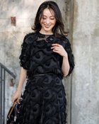 【ドゥクラッセ/DoCLASSE】のドレープジャカード・フォルムブラウス ブラック|ID: prp329100004780934 ipo3291000000034686402