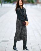 【ドゥクラッセ/DoCLASSE】のラメチェック・ジャンパースカート ブラック|ID:prp329100004780938