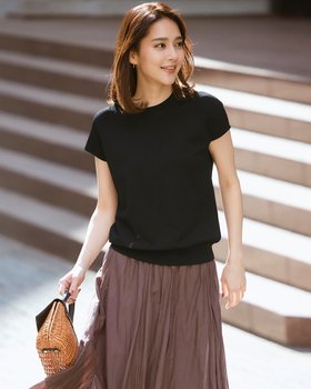 【ドゥクラッセ/DoCLASSE】 ドライタッチニット・フレンチリブトップス人気、トレンドファッション・服の通販 founy(ファニー) ファッション Fashion レディースファッション Fashion for Women トップス・カットソー Cut & Sew Tops ニット Knit Tops & Sweaters なめらか Smooth, Silky Texture コンパクト Compact, Small Size サマー Summer, Summer Style フォルム Silhouette, Form 人気 Popular, Best Seller |ID:prp329100004781986