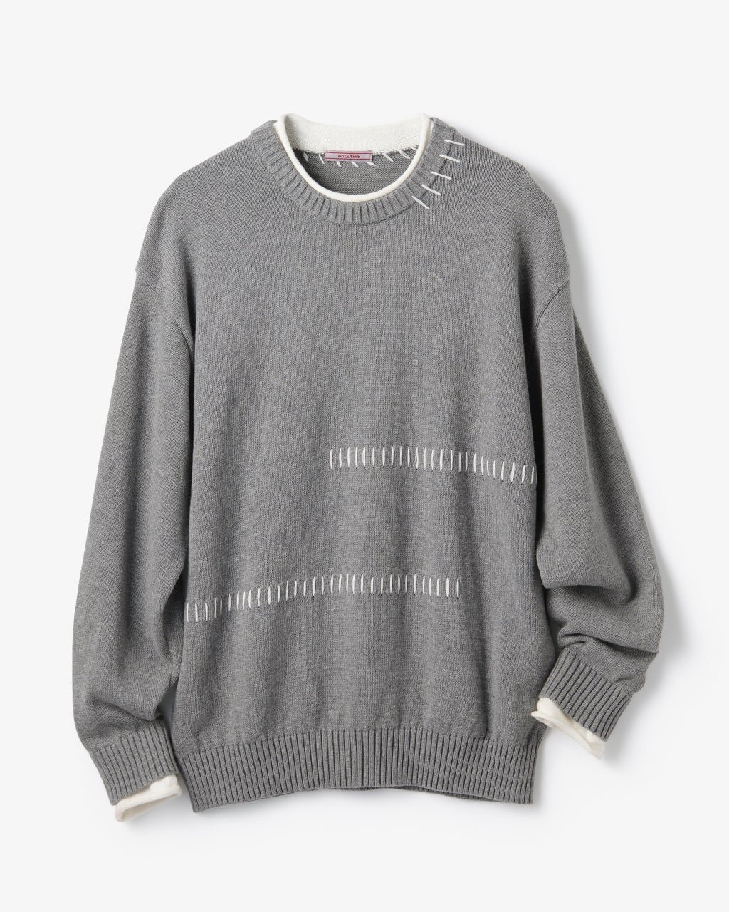 【ドゥクラッセ/DoCLASSE / MEN】のカシミヤ混ハンドステッチクルーセーター インテリア・キッズ・メンズ・レディースファッション・服の通販 founy(ファニー) ファッション Fashion メンズファッション Fashion for Men 新作・新入荷 New Arrivals / New In セーター Sweater, Knitwear ハンド Hand, Handmade フィット Fit, Slim Fit メンズ Men's, Menswear リラックス Relax, Relaxed Fit 杢グレー|ID: prp329100004787171 ipo3291000000034746301