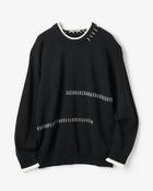 【ドゥクラッセ/DoCLASSE / MEN】のカシミヤ混ハンドステッチクルーセーター ブラック|ID: prp329100004787171 ipo3291000000034746302