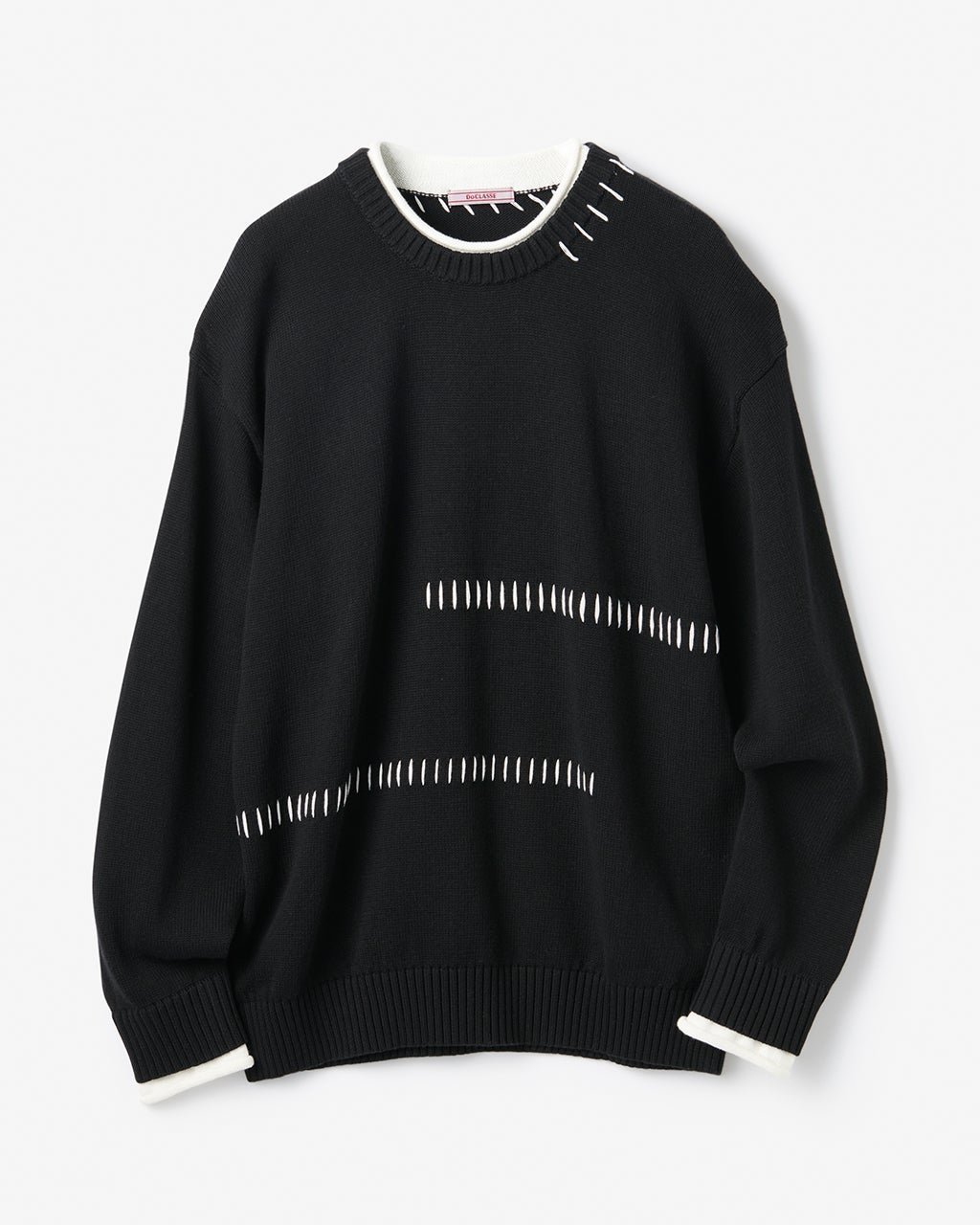 【ドゥクラッセ/DoCLASSE / MEN】のカシミヤ混ハンドステッチクルーセーター インテリア・キッズ・メンズ・レディースファッション・服の通販 founy(ファニー) ファッション Fashion メンズファッション Fashion for Men 新作・新入荷 New Arrivals / New In セーター Sweater, Knitwear ハンド Hand, Handmade フィット Fit, Slim Fit メンズ Men's, Menswear リラックス Relax, Relaxed Fit ブラック|ID: prp329100004787171 ipo3291000000034746302