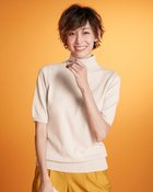 【ドゥクラッセ/DoCLASSE】のイタリア糸・カシミヤ混半袖タートル オフホワイト|ID: prp329100004789704 ipo3291000000034807838