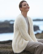 【ドゥクラッセ/DoCLASSE】のシャギーニット・Vネックカーディガン 人気、トレンドファッション・服の通販 founy(ファニー) ファッション Fashion レディースファッション Fashion for Women トップス・カットソー Cut & Sew Tops ニット Knit Tops & Sweaters カーディガン・羽織り Layered Style Cardigans Vネックトップス V-Neck Tops / V-Cut Neckline Shirts カーディガン Cardigan, Knitwear トレンド Trend, Trending Now フロント Front, Front Design thumbnail エクルー|ID: prp329100004791779 ipo3291000000034768647