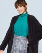 【ドゥクラッセ/DoCLASSE】のシャギーニット・Vネックカーディガン 人気、トレンドファッション・服の通販 founy(ファニー) ファッション Fashion レディースファッション Fashion for Women トップス・カットソー Cut & Sew Tops ニット Knit Tops & Sweaters カーディガン・羽織り Layered Style Cardigans Vネックトップス V-Neck Tops / V-Cut Neckline Shirts カーディガン Cardigan, Knitwear トレンド Trend, Trending Now フロント Front, Front Design thumbnail ブラック|ID: prp329100004791779 ipo3291000000034768648