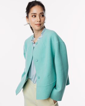 【ドゥクラッセ/DoCLASSE】 カシミヤ混ウールリバー/ノーカラージャケット人気、トレンドファッション・服の通販 founy(ファニー) ファッション Fashion レディースファッション Fashion for Women アウター Coat / Outerwear Collection レディースジャケット・軽アウター Jackets ノーカラージャケット / シンプル上品コーデ Collarless Jackets シンプル Simple, Minimal ジャケット Jacket, Outerwear ストール Stole, Wrap 雑誌 Magazine, Fashion Magazine タートルネック Turtleneck, High Neck ダブル Double, Double-Breasted なめらか Smooth, Silky Texture ハンド Hand, Handmade フェイス Face, Facial Design ワーク Workwear, Utility Style |ID:prp329100004793304