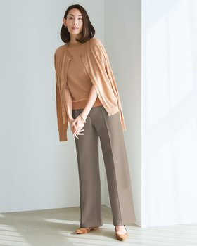 【ドゥクラッセ/DoCLASSE】 綾目ダンボールニット・ピンタックワイドパンツ人気、トレンドファッション・服の通販 founy(ファニー) ファッション Fashion レディースファッション Fashion for Women パンツ Pants & Trousers おすすめ Recommended / Our Picks カットソー Cut and Sewn Top セットアップ Set-Up, Coordinated Outfit フロント Front, Front Design ワイド Wide, Wide Fit エレガント 上品 Elegant |ID:prp329100004794703