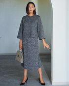 【ドゥクラッセ/DoCLASSE】のツイーディジャカード・マーメイドスカート 人気、トレンドファッション・服の通販 founy(ファニー) ファッション Fashion レディースファッション Fashion for Women スカート Skirts ジャカード/ジャガード Jacquard, Woven Pattern ストレッチ Stretch, Stretchy Fabric セットアップ Set-Up, Coordinated Outfit パターン Pattern, Design Print マーメイド Mermaid, Fishtail Silhouette thumbnail ブラックパターン|ID: prp329100004801516 ipo3291000000034836919