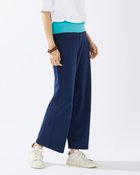 【ドゥクラッセ/DoCLASSE】の超長綿・ワイドストレートパンツ 人気、トレンドファッション・服の通販 founy(ファニー) ファッション Fashion レディースファッション Fashion for Women パンツ Pants & Trousers カットソー Cut and Sewn Top ストレート Straight, Straight Cut ボトム Bottoms, Lower Wear ワイド Wide, Wide Fit thumbnail ネイビーパターン|ID: prp329100004808830 ipo3291000000034899678