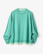 【ドゥクラッセ/DoCLASSE】のストレッチニット・リブ配色クルーネック ブルーグリーン|ID: prp329100004808831 ipo3291000000034899691