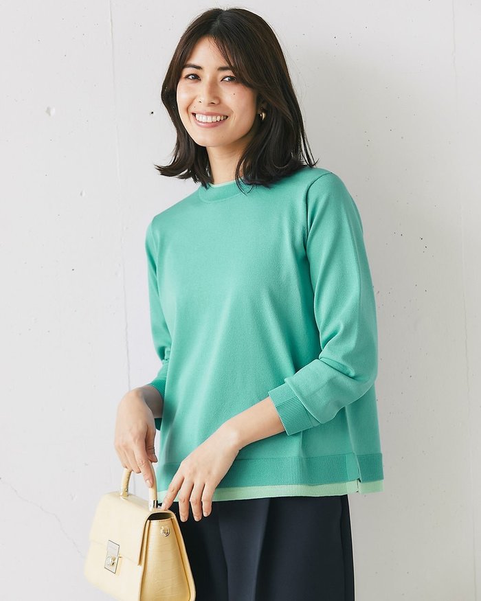 【ドゥクラッセ/DoCLASSE】のストレッチニット・リブ配色クルーネック インテリア・キッズ・メンズ・レディースファッション・服の通販 founy(ファニー) https://founy.com/ ファッション Fashion レディースファッション Fashion for Women トップス・カットソー Cut & Sew Tops ニット Knit Tops & Sweaters おすすめ Recommended / Our Picks なめらか Smooth, Silky Texture ストレッチ Stretch, Stretchy Fabric セーター Sweater, Knitwear ロング Long, Long-Length |ID: prp329100004808831 ipo3291000000036204698