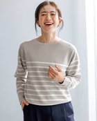 【ドゥクラッセ/DoCLASSE】のストレッチニット・袖ボタンボートネック 人気、トレンドファッション・服の通販 founy(ファニー) ファッション Fashion レディースファッション Fashion for Women トップス・カットソー Cut & Sew Tops ニット Knit Tops & Sweaters 新作・新入荷 New Arrivals / New In なめらか Smooth, Silky Texture シンプル Simple, Minimal ストレッチ Stretch, Stretchy Fabric セーター Sweater, Knitwear ロング Long, Long-Length エレガント 上品 Elegant thumbnail グレー&times;ホワイト|ID: prp329100004808833 ipo3291000000034899695