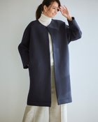 【ドゥクラッセ/DoCLASSE】のエアーライトフォルム・ノーカラーコート 人気、トレンドファッション・服の通販 founy(ファニー) ファッション Fashion レディースファッション Fashion for Women アウター Coat / Outerwear Collection コート・ロングコート・ピーコート Long Coats, Peacoats & More なめらか Smooth, Silky Texture ビジネス 仕事 通勤 Business / Work / Commuting 秋 Autumn thumbnail ミッドナイトブルー|ID: prp329100004813850 ipo3291000000034960518