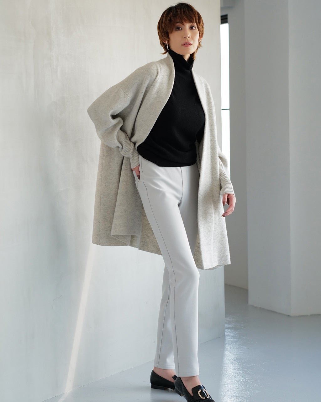 【ドゥクラッセ/DoCLASSE】のスーパーファインメリノ・カシミヤ混コーディガン 人気、トレンドファッション・服の通販 founy(ファニー) 　ファッション　Fashion　レディースファッション　Fashion for Women　アウター　Coat / Outerwear Collection　コート・ロングコート・ピーコート　Long Coats, Peacoats & More　なめらか　Smooth, Silky Texture　カーディガン　Cardigan, Knitwear　コーディガン　Coatigan, Knit Coat　ミックス　Mix, Mixed Style　 other-1|ID: prp329100004814883 ipo3291000000034971822