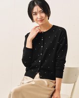 【ドゥクラッセ/DoCLASSE】のドットジャカードニット・カーディガン 人気、トレンドファッション・服の通販 founy(ファニー) ファッション Fashion レディースファッション Fashion for Women トップス・カットソー Cut & Sew Tops ニット Knit Tops & Sweaters カーディガン・羽織り Layered Style Cardigans カーディガン Cardigan, Knitwear ジャカード／ジャガード Jacquard, Woven Pattern ドット Polka Dot, Dot Pattern |ID:prp329100004816121