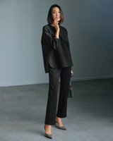 【ドゥクラッセ/DoCLASSE】のトリアセスキューバ・スタイルアップパンツ 人気、トレンドファッション・服の通販 founy(ファニー) ファッション Fashion レディースファッション Fashion for Women セットアップ Matching Sets レディースパンツ・ボトムス Pants & Trousers / Bottoms ストレッチ Stretch, Stretchy Fabric スマート Smart, Elegant セットアップ Set-Up, Coordinated Outfit バランス Balance, Style Balance フォルム Silhouette, Form エレガント 上品 Elegant |ID:prp329100004817328