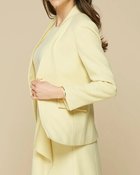 【ドゥクラッセ/DoCLASSE】のカルゼダブルクロス・ノーカラージャケット 人気、トレンドファッション・服の通販 founy(ファニー) ファッション Fashion レディースファッション Fashion for Women アウター Coat / Outerwear Collection レディースジャケット・軽アウター Jackets ノーカラージャケット / シンプル上品コーデ Collarless Jackets おすすめ Recommended / Our Picks なめらか Smooth, Silky Texture インナー Innerwear カッティング Cutting Detail ジャケット Jacket, Outerwear ストレッチ Stretch, Stretchy Fabric デコルテ Décolleté, Neckline バランス Balance, Style Balance 今季 This Season, Current Season thumbnail ペールイエロー|ID: prp329100004818252 ipo3291000000035005370