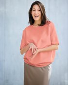 【ドゥクラッセ/DoCLASSE】のライトダンボール・5分袖プルオーバー 人気、トレンドファッション・服の通販 founy(ファニー) ファッション Fashion レディースファッション Fashion for Women トップス・カットソー Cut & Sew Tops シャツ・ブラウス・オフィスカジュアル Elegant Blouses & Button-Ups ロングTシャツ・Tシャツ Longline T-Shirts & Tees カジュアルプルオーバー・ニットトップス Pullovers & Knit Tops / Casual Pullovers カットソー・ベーシックTシャツ Cut-and-Sewn Tops / Stretch Tees & Basics カットソー Cut and Sewn Top フォルム Silhouette, Form エレガント 上品 Elegant 夏 Summer 春 Spring S/S・春夏 SS, Spring/Summer, Warm Season thumbnail ライトコーラル|ID: prp329100004818254 ipo3291000000035005403