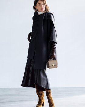 【ドゥクラッセ/DoCLASSE】 ピュアウールリバー・フードストールコート人気、トレンドファッション・服の通販 founy(ファニー) ファッション Fashion レディースファッション Fashion for Women アウター Coat / Outerwear Collection コート・ロングコート・ピーコート Long Coats, Peacoats & More |ID:prp329100004819141