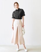 【ドゥクラッセ/DoCLASSE】の高密度コットン・ビジューボタンブラウス 人気、トレンドファッション・服の通販 founy(ファニー) ファッション Fashion レディースファッション Fashion for Women トップス・カットソー Cut & Sew Tops シャツ・ブラウス・オフィスカジュアル Elegant Blouses & Button-Ups カフス Cuff Design スリーブ Sleeve, Long Sleeve / Short Sleeve リュクス Luxury, Elegant, High-End, Chic 半袖 Short Sleeve, Half Sleeve 夏 Summer thumbnail ブラック|ID: prp329100004819145 ipo3291000000035014122