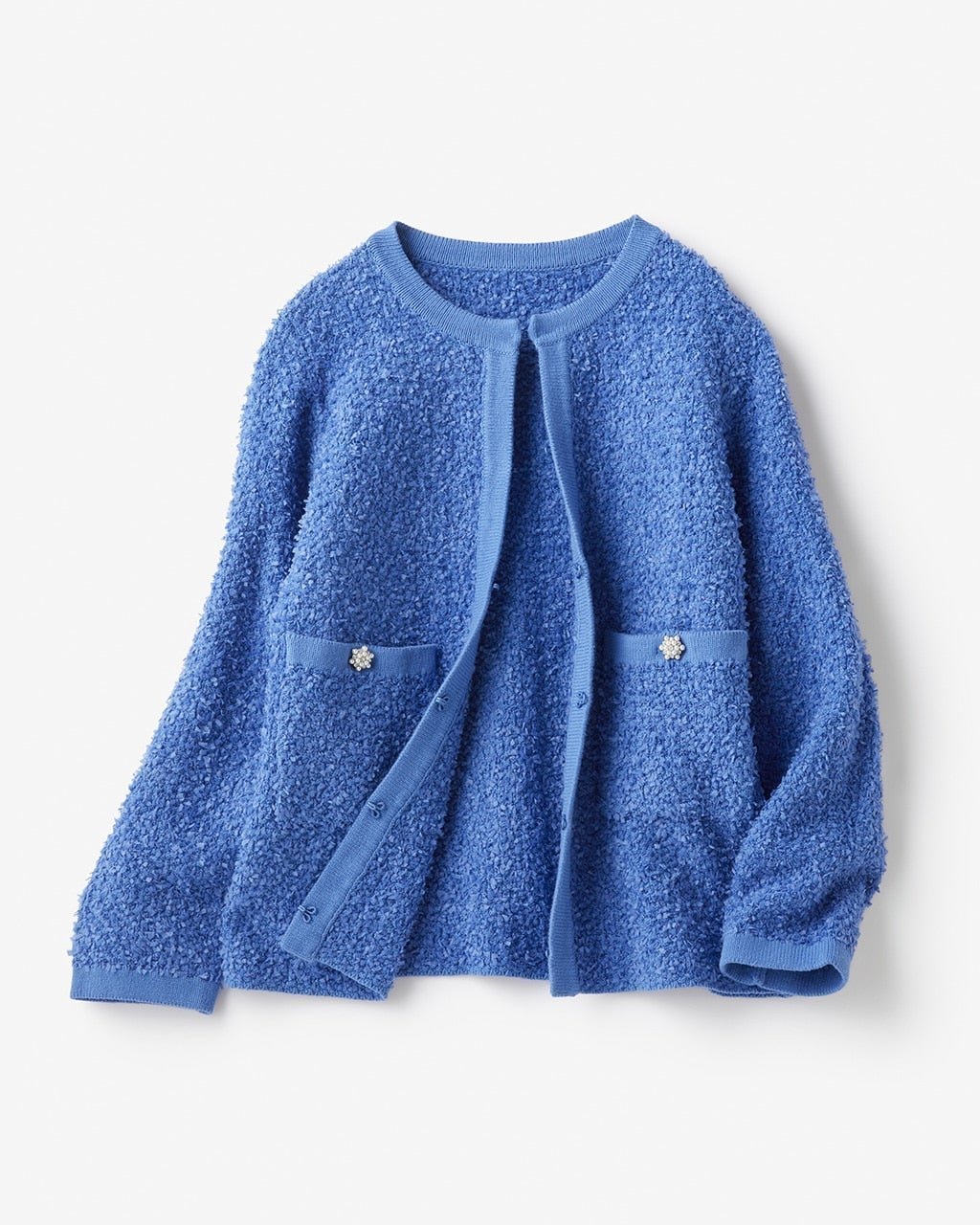 【ドゥクラッセ/DoCLASSE】のリボンヤーン・ノーカラージャケット インテリア・キッズ・メンズ・レディースファッション・服の通販 founy(ファニー) ファッション Fashion レディースファッション Fashion for Women アウター Coat / Outerwear Collection レディースジャケット・軽アウター Jackets ノーカラージャケット / シンプル上品コーデ Collarless Jackets ジャケット Jacket, Outerwear セレモニー Ceremony ツイード Twill, Twill Weave パール Pearl, Pearl Accent ビジュー Bijou, Jewel-like Accent ビジネス 仕事 通勤 Business / Work / Commuting ブルー|ID: prp329100004819926 ipo3291000000035023618