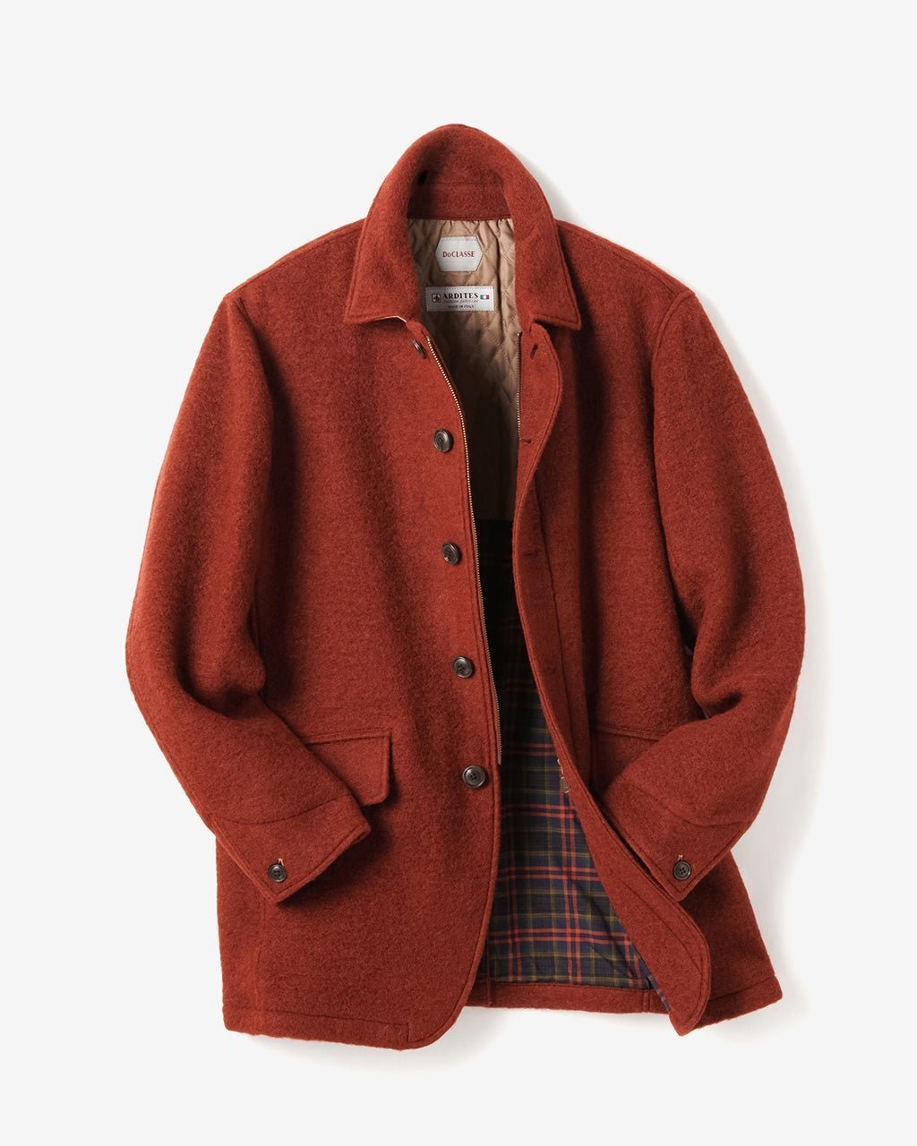 【ドゥクラッセ/DoCLASSE / MEN】のスライバーニット・ショートコート インテリア・キッズ・メンズ・レディースファッション・服の通販 founy(ファニー) 　ファッション　Fashion　メンズファッション　Fashion for Men　メンズ　Men's, Menswear　テラコッタ|ID: prp329100004826473 ipo3291000000035894820