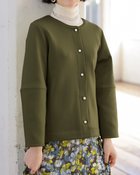 【ドゥクラッセ/DoCLASSE】のファインストレッチ・パールボタンカーディガン 人気、トレンドファッション・服の通販 founy(ファニー) ファッション Fashion レディースファッション Fashion for Women ジャケット Jacket, Outerwear スウェット / スエット Sweatshirt, Sweatwear パイピング Piping, Trim Design パール Pearl, Pearl Accent フェミニン Feminine, Girly フォルム Silhouette, Form thumbnail カーキ|ID: prp329100004826474 ipo3291000000035117420