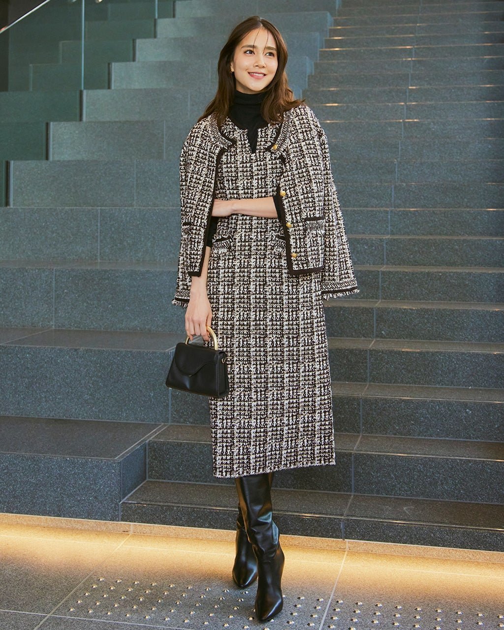 【ドゥクラッセ/DoCLASSE】のツイーディニット・ワンピース 人気、トレンドファッション・服の通販 founy(ファニー) 　ファッション　Fashion　レディースファッション　Fashion for Women　ワンピース　Dresses　オケージョン　Occasion Wear　ジャケット　Jacket, Outerwear　ストレート　Straight, Straight Cut　セットアップ　Set-Up, Coordinated Outfit　ツイード　Twill, Twill Weave　トレンド　Trend, Trending Now　今季　This Season, Current Season　 other-1|ID: prp329100004828180 ipo3291000000035137321