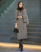 【ドゥクラッセ/DoCLASSE】のツイーディニット・ワンピース 人気、トレンドファッション・服の通販 founy(ファニー) ファッション Fashion レディースファッション Fashion for Women ワンピース Dresses オケージョン Occasion Wear ジャケット Jacket, Outerwear ストレート Straight, Straight Cut セットアップ Set-Up, Coordinated Outfit ツイード Twill, Twill Weave トレンド Trend, Trending Now 今季 This Season, Current Season thumbnail ブラックパターン|ID: prp329100004828180 ipo3291000000035137322