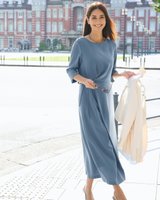 【ドゥクラッセ/DoCLASSE】のアセテートダブルクロス・タックワンピース 人気、トレンドファッション・服の通販 founy(ファニー) ファッション Fashion レディースファッション Fashion for Women ワンピース Dresses とろみ Fluid, Flowy Fabric シルク Silk, 100% Silk ジョーゼット Georgette, Semi-Sheer Fabric セットアップ Set-Up, Coordinated Outfit ドレープ Drape, Draping Fabric ロング Long, Long-Length 冬 Winter / This Winter A/W・秋冬 Autumn/Winter |ID:prp329100004832136