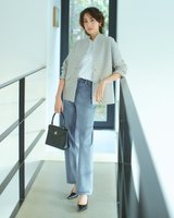 【ドゥクラッセ/DoCLASSE】のエアーストレッチデニム・ストレート 人気、トレンドファッション・服の通販 founy(ファニー) ファッション Fashion レディースファッション Fashion for Women パンツ Pants & Trousers ストレッチ Stretch, Stretchy Fabric デニム Denim, Jeans Material リラックス Relax, Relaxed Fit |ID:prp329100004832949