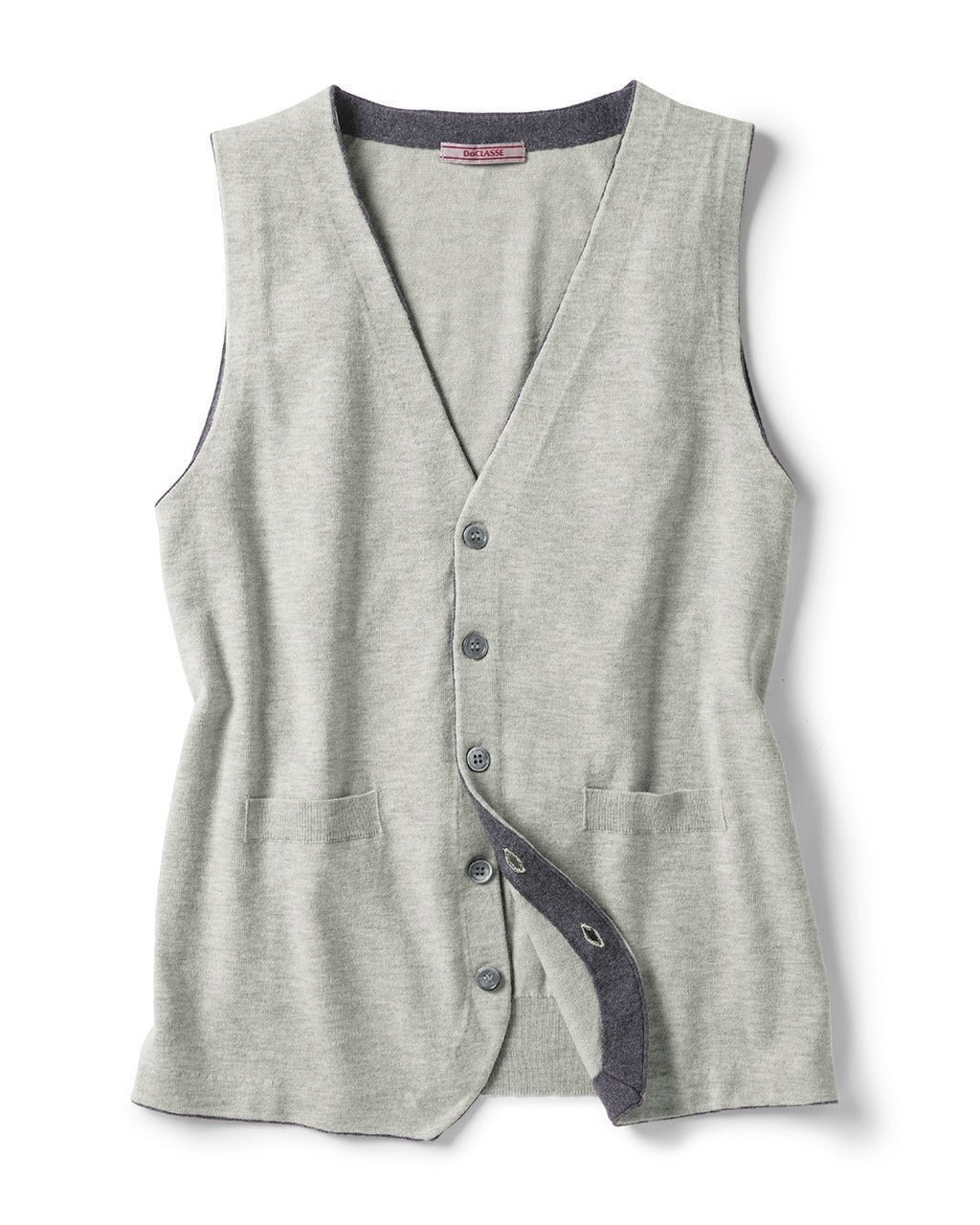 【ドゥクラッセ/DoCLASSE / MEN】のウォッシャブル・ニットベスト インテリア・キッズ・メンズ・レディースファッション・服の通販 founy(ファニー) 　ファッション　Fashion　メンズファッション　Fashion for Men　ジャケット　Jacket, Outerwear　ビジネス 仕事 通勤　Business / Work / Commuting　ベスト　Vest, Waistcoat　ベーシック　Basic, Essential　メンズ　Men's, Menswear　ライトグレー|ID: prp329100004833840 ipo3291000000035203813