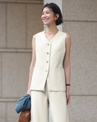 【ドゥクラッセ/DoCLASSE】のスポンジWクロス・コンパクトジレ 人気、トレンドファッション・服の通販 founy(ファニー) ファッション Fashion レディースファッション Fashion for Women アウター Coat / Outerwear Collection レディースジャケット・軽アウター Jackets 新作・新入荷 New Arrivals / New In おすすめ Recommended / Our Picks なめらか Smooth, Silky Texture オケージョン Occasion Wear コンパクト Compact, Small Size ジャケット Jacket, Outerwear ストレッチ Stretch, Stretchy Fabric セットアップ Set-Up, Coordinated Outfit ビジネス 仕事 通勤 Business / Work / Commuting thumbnail オフホワイト|ID: prp329100004834701 ipo3291000000035213628