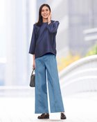 【ドゥクラッセ/DoCLASSE】のミラクルストレッチ・ピンタックワイド68cm 人気、トレンドファッション・服の通販 founy(ファニー) ファッション Fashion レディースファッション Fashion for Women パンツ Pants & Trousers 新作・新入荷 New Arrivals / New In おすすめ Recommended / Our Picks バランス Balance, Style Balance フロント Front, Front Design ワイド Wide, Wide Fit thumbnail ブルー|ID: prp329100004834703 ipo3291000000035213642