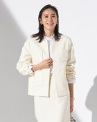 【ドゥクラッセ/DoCLASSE】のツイード・ノーカラージャケット 人気、トレンドファッション・服の通販 founy(ファニー) ファッション Fashion レディースファッション Fashion for Women アウター Coat / Outerwear Collection レディースジャケット・軽アウター Jackets ノーカラージャケット / シンプル上品コーデ Collarless Jackets エレガント 上品 Elegant ジャケット Jacket, Outerwear ツイード Twill, Twill Weave デニム Denim, Jeans Material パターン Pattern, Design Print ポケット Pocket, Pocket Detail モダン Modern, Contemporary 新作・新入荷 New Arrivals / New In セレモニー Ceremony ビジネス 仕事 通勤 Business / Work / Commuting thumbnail オフホワイト|ID: prp329100004834706 ipo3291000000035213719
