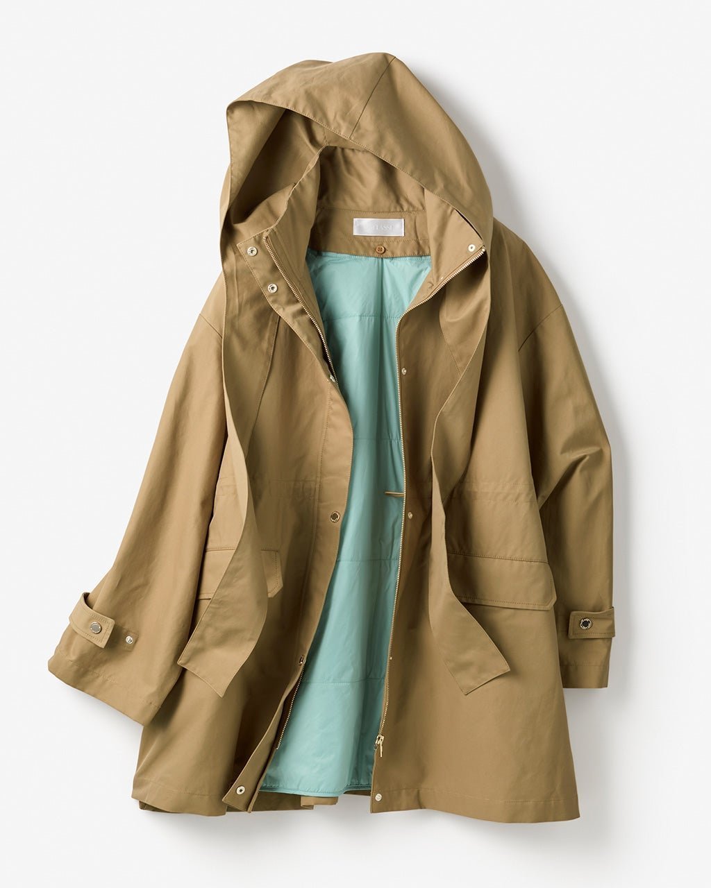 【ドゥクラッセ/DoCLASSE】のコットンブレンド・ライナー付き2WAYコート インテリア・キッズ・メンズ・レディースファッション・服の通販 founy(ファニー) 　ファッション　Fashion　レディースファッション　Fashion for Women　アウター　Coat / Outerwear Collection　コート・ロングコート・ピーコート　Long Coats, Peacoats & More　おすすめ　Recommended / Our Picks　シンプル　Simple, Minimal　スタンド　Stand Collar, Upright Stand　ストール　Stole, Wrap　ツイル　Twist, Twisted Detail　ライナー　Liner, Inner Layer　ベージュ|ID: prp329100004834707 ipo3291000000035213727