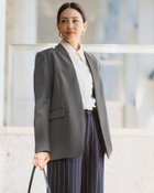 【ドゥクラッセ/DoCLASSE】のトリニティツイル・ノーカラージャケット 人気、トレンドファッション・服の通販 founy(ファニー) ファッション Fashion レディースファッション Fashion for Women アウター Coat / Outerwear Collection レディースジャケット・軽アウター Jackets ノーカラージャケット / シンプル上品コーデ Collarless Jackets オケージョン Occasion Wear サマー Summer, Summer Style ジャケット Jacket, Outerwear ストレッチ Stretch, Stretchy Fabric セットアップ Set-Up, Coordinated Outfit デニム Denim, Jeans Material フォルム Silhouette, Form エレガント 上品 Elegant 入学式 Entrance Ceremony ビジネス 仕事 通勤 Business / Work / Commuting thumbnail グレー|ID: prp329100004834711 ipo3291000000035213750