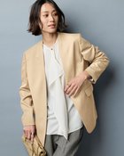 【ドゥクラッセ/DoCLASSE】のトリニティツイル・ノーカラージャケット 人気、トレンドファッション・服の通販 founy(ファニー) ファッション Fashion レディースファッション Fashion for Women アウター Coat / Outerwear Collection レディースジャケット・軽アウター Jackets ノーカラージャケット / シンプル上品コーデ Collarless Jackets オケージョン Occasion Wear サマー Summer, Summer Style ジャケット Jacket, Outerwear ストレッチ Stretch, Stretchy Fabric セットアップ Set-Up, Coordinated Outfit デニム Denim, Jeans Material フォルム Silhouette, Form エレガント 上品 Elegant 入学式 Entrance Ceremony ビジネス 仕事 通勤 Business / Work / Commuting thumbnail ライトベージュ|ID: prp329100004834711 ipo3291000000035213751