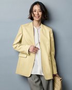【ドゥクラッセ/DoCLASSE】のトリニティツイル・ノーカラージャケット 人気、トレンドファッション・服の通販 founy(ファニー) ファッション Fashion レディースファッション Fashion for Women アウター Coat / Outerwear Collection レディースジャケット・軽アウター Jackets ノーカラージャケット / シンプル上品コーデ Collarless Jackets オケージョン Occasion Wear サマー Summer, Summer Style ジャケット Jacket, Outerwear ストレッチ Stretch, Stretchy Fabric セットアップ Set-Up, Coordinated Outfit デニム Denim, Jeans Material フォルム Silhouette, Form エレガント 上品 Elegant 入学式 Entrance Ceremony ビジネス 仕事 通勤 Business / Work / Commuting thumbnail イエロー|ID: prp329100004834711 ipo3291000000035213752