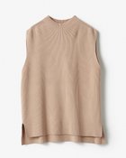 【ドゥクラッセ/DoCLASSE】の片畦編み・ボトルネックベスト ベージュ|ID: prp329100004834715 ipo3291000000035213772