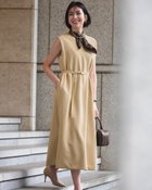 【ドゥクラッセ/DoCLASSE】のスポンジWクロス・ベルト付きワンピース 人気、トレンドファッション・服の通販 founy(ファニー) ファッション Fashion レディースファッション Fashion for Women ワンピース Dresses ベルト&ウエストマーク Belts & Waist Accessories 新作・新入荷 New Arrivals / New In なめらか Smooth, Silky Texture インナー Innerwear オケージョン Occasion Wear ストレッチ Stretch, Stretchy Fabric セットアップ Set-Up, Coordinated Outfit ノースリーブ Sleeveless, No-Sleeve ビジネス 仕事 通勤 Business / Work / Commuting thumbnail ベージュ|ID: prp329100004834716 ipo3291000000035213782