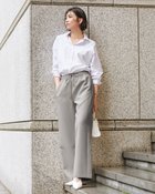 【ドゥクラッセ/DoCLASSE】のスポンジWクロス・イージーワイドパンツ 人気、トレンドファッション・服の通販 founy(ファニー) ファッション Fashion レディースファッション Fashion for Women パンツ Pants & Trousers なめらか Smooth, Silky Texture オケージョン Occasion Wear ストレッチ Stretch, Stretchy Fabric セットアップ Set-Up, Coordinated Outfit フォルム Silhouette, Form ビジネス 仕事 通勤 Business / Work / Commuting thumbnail グレー|ID: prp329100004834718 ipo3291000000036009973